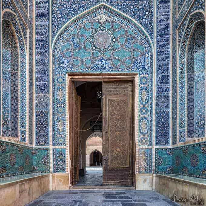 کاشی‌کاری زیبای مسجد جامع یزد