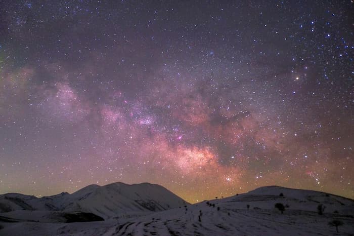 شب، آسمان،  کهکشان راه شیری - خلخال