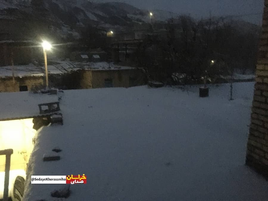 صبح زیبای برفی روستای گردشگری سینی کلات نادری، آذر 1403