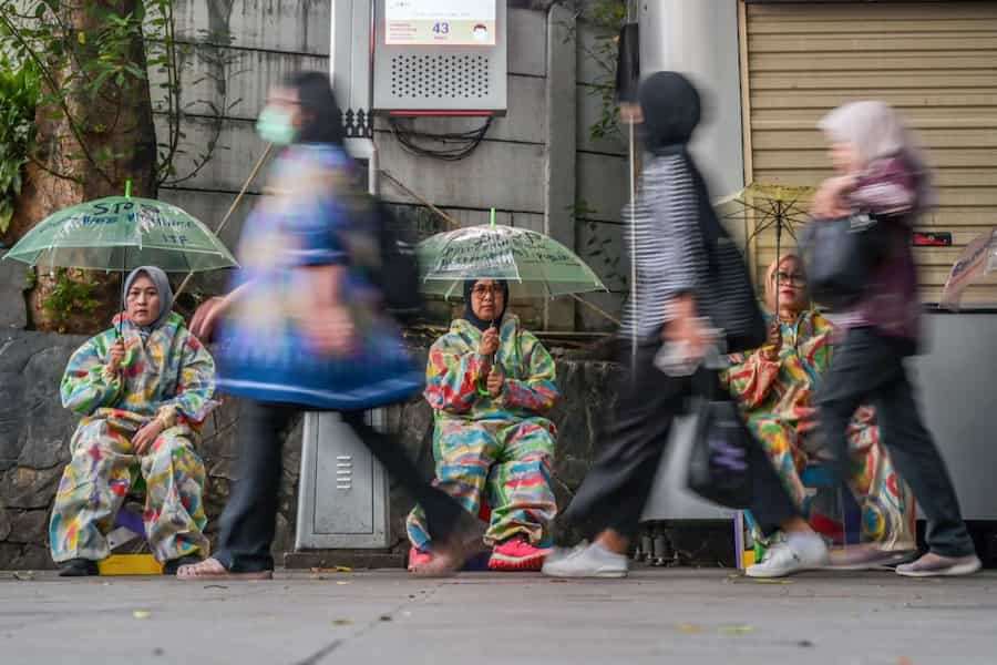 حرکت نمادین فعالان اجتماعی در جاکارتا برای آگاهی از خشونت‌های جنسی