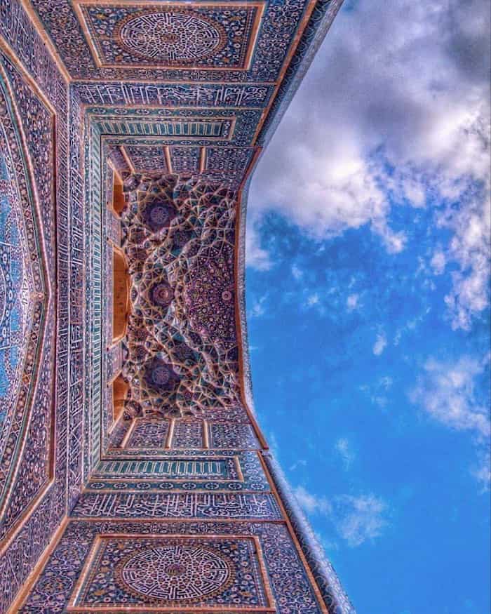 مقرنس‌های زیبای ورودی مسجد جامع یزد