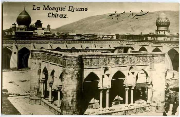 کارت پستال قاجاری مسجد جامع عتیق شیراز 