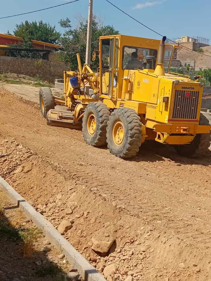 آغاز زیرسازی معابر روستای بکلیک