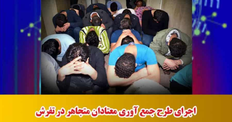 اجرای طرح جمع‌آوری معتادان متجاهر در تفرش