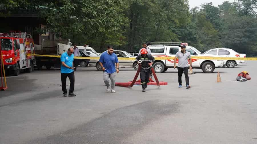 مسابقات عملیاتی ورزشی آتش‌نشانان استان گلستان در گرگان